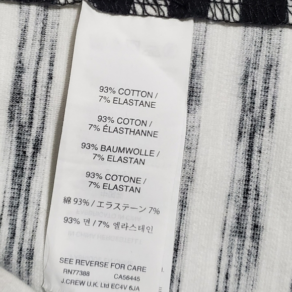 J. Crew Black and White Striped Dress women's size XS Skater Dress - Picture 5 of 9